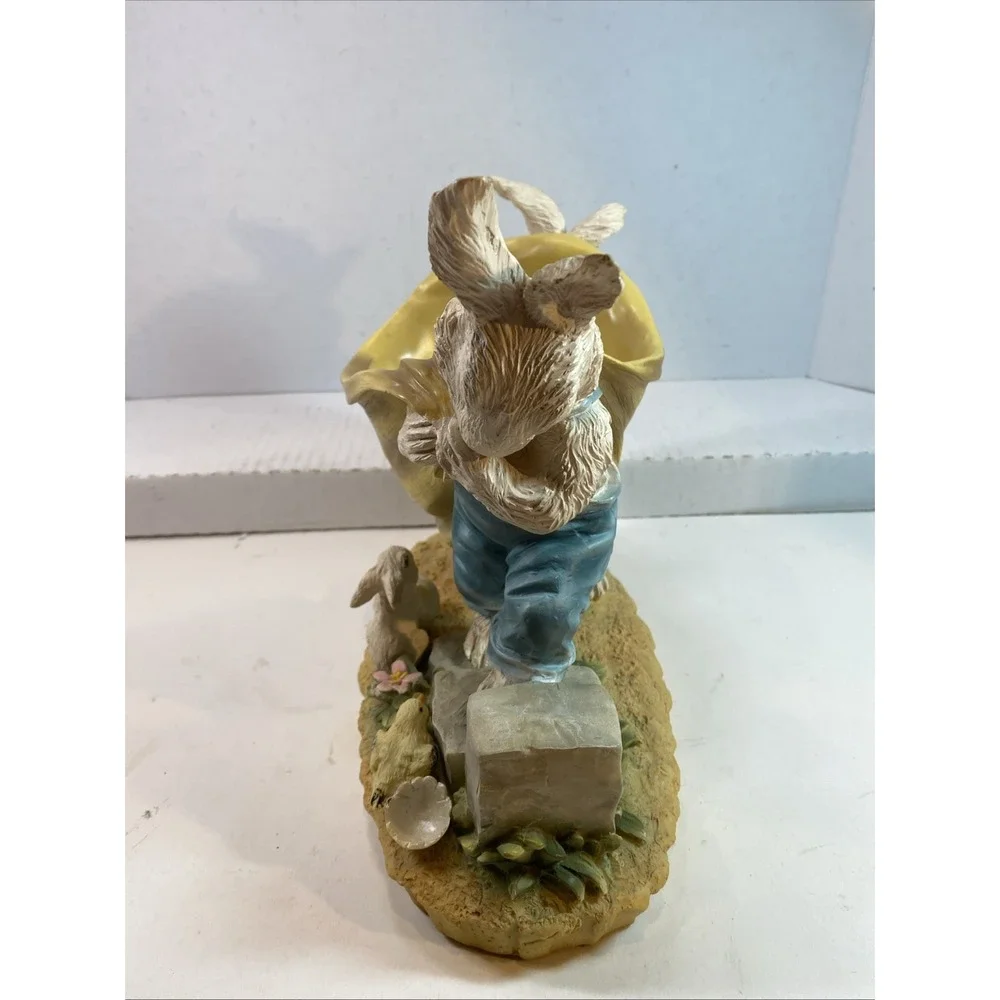 Easter Rabbit Bunny Chick Egg Floral Planter Candle Holder Vase Candy Dish Resin